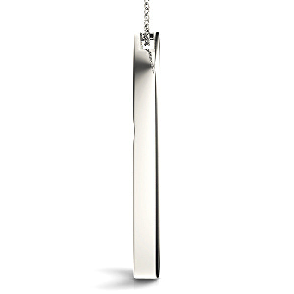 0.80 ctw Diamond Circle Channel Set Necklace Pendant-VIRABYANI